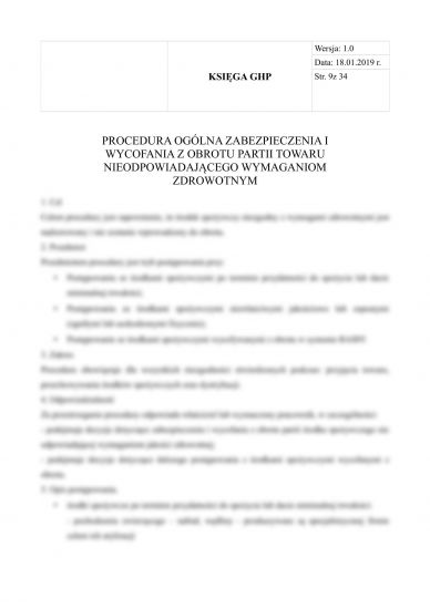 Restauracja włoska - Księga HACCP + GHP-GMP dla restauracji włoskiej - GHP/GMP 5