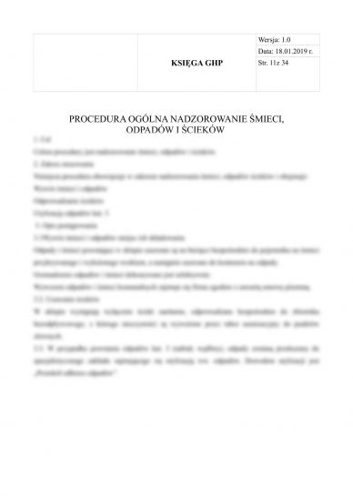 Restauracja czeska - Księga HACCP + GHP-GMP dla restauracji czeskiej - GHP/GMP 6