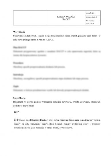 Restauracja chorwacka - Księga HACCP + GHP-GMP dla restauracji chorwackiej 4